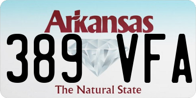 AR license plate 389VFA