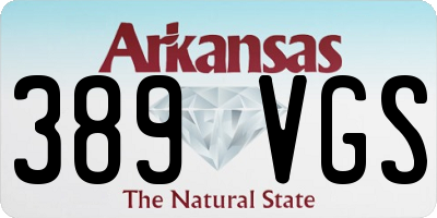 AR license plate 389VGS