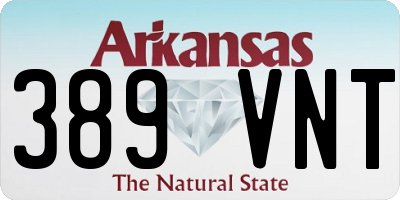 AR license plate 389VNT