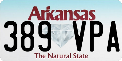 AR license plate 389VPA