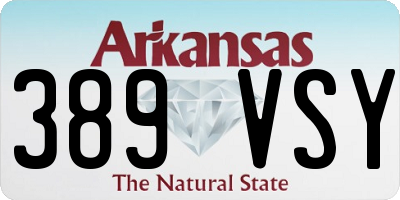 AR license plate 389VSY