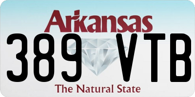 AR license plate 389VTB