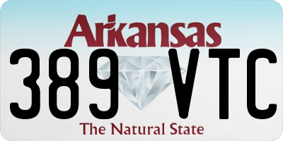 AR license plate 389VTC