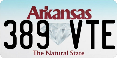 AR license plate 389VTE