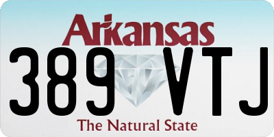 AR license plate 389VTJ