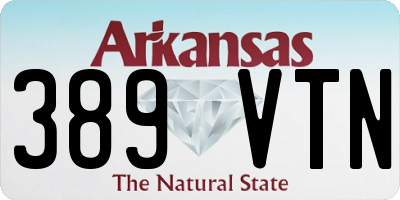 AR license plate 389VTN