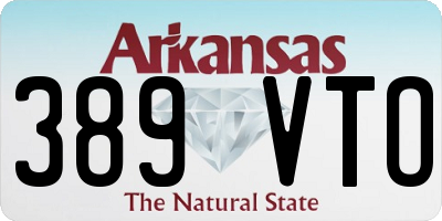 AR license plate 389VTO