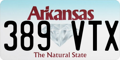 AR license plate 389VTX