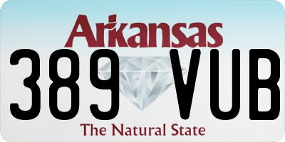 AR license plate 389VUB