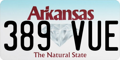 AR license plate 389VUE