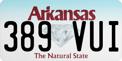 AR license plate 389VUI