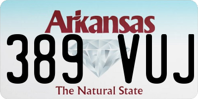 AR license plate 389VUJ
