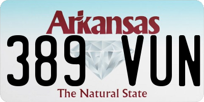 AR license plate 389VUN
