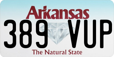AR license plate 389VUP