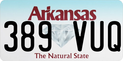 AR license plate 389VUQ