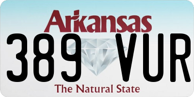 AR license plate 389VUR