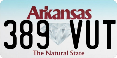 AR license plate 389VUT