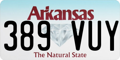 AR license plate 389VUY