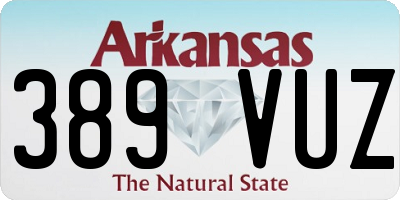 AR license plate 389VUZ