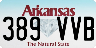 AR license plate 389VVB