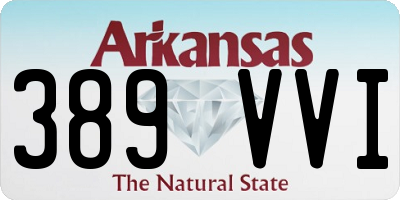AR license plate 389VVI