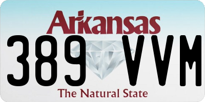 AR license plate 389VVM