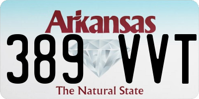 AR license plate 389VVT