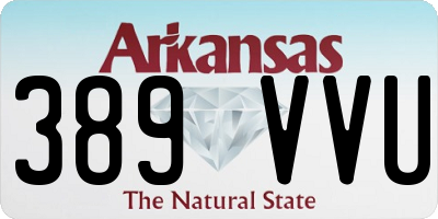 AR license plate 389VVU