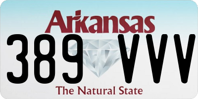 AR license plate 389VVV