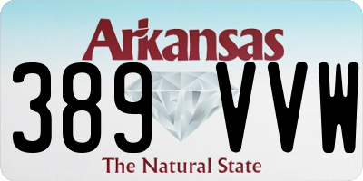 AR license plate 389VVW