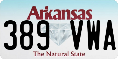 AR license plate 389VWA
