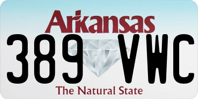 AR license plate 389VWC