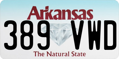 AR license plate 389VWD