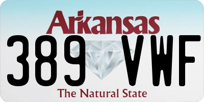 AR license plate 389VWF