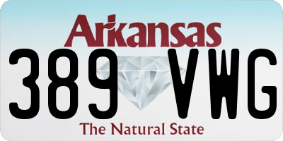 AR license plate 389VWG