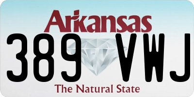 AR license plate 389VWJ