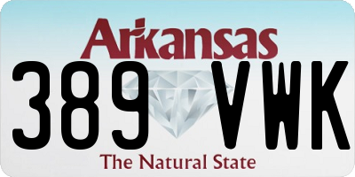 AR license plate 389VWK