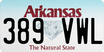 AR license plate 389VWL