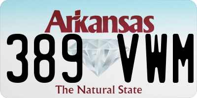 AR license plate 389VWM
