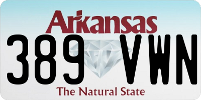 AR license plate 389VWN