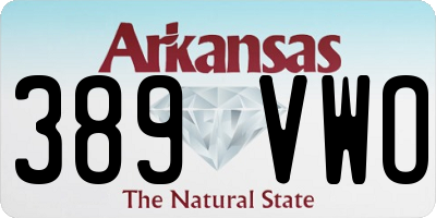 AR license plate 389VWO