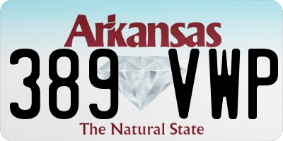 AR license plate 389VWP