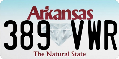 AR license plate 389VWR