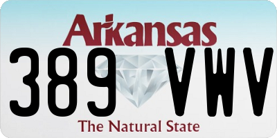 AR license plate 389VWV