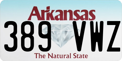 AR license plate 389VWZ