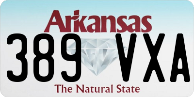 AR license plate 389VXA