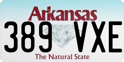 AR license plate 389VXE