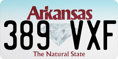 AR license plate 389VXF