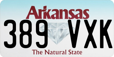 AR license plate 389VXK