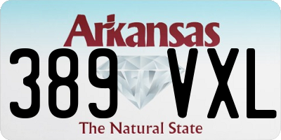 AR license plate 389VXL